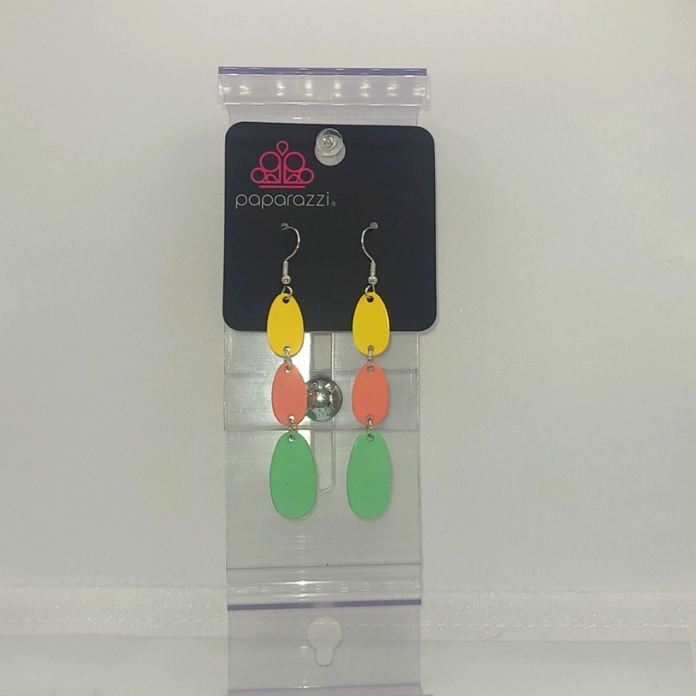 Multi Color Paparazzi Costume Earrings